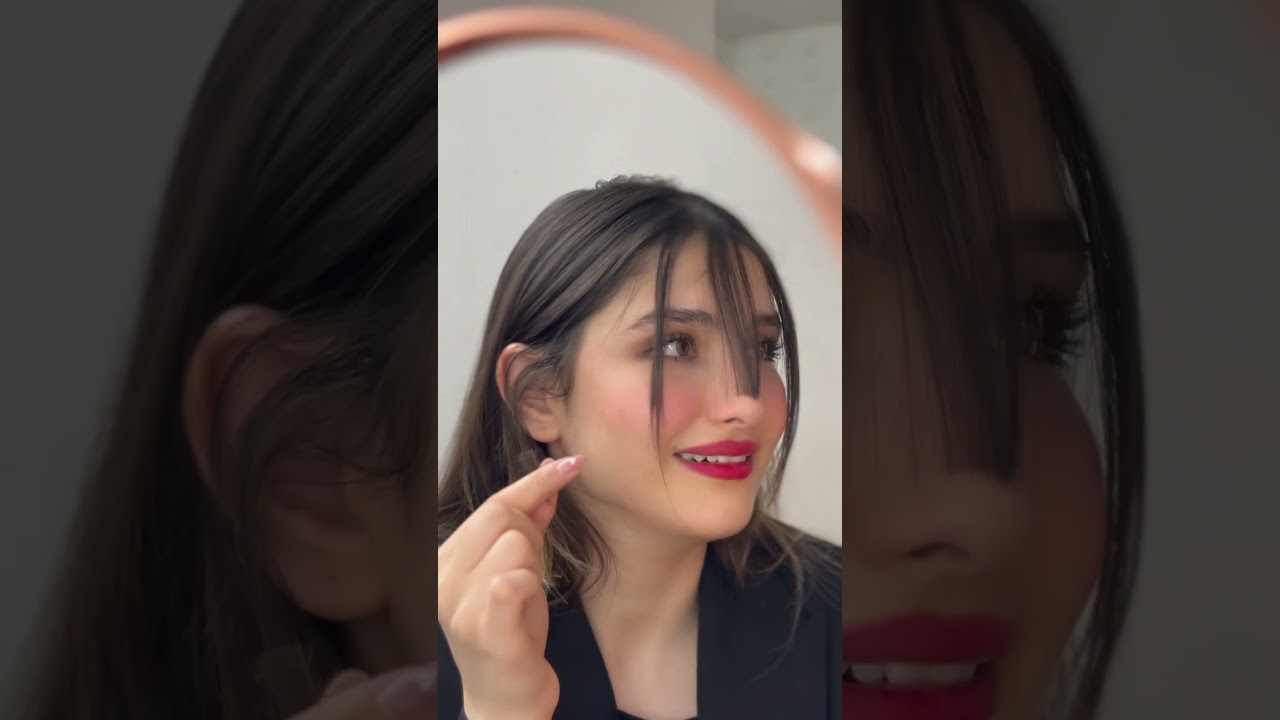 آموزش کوتاه کردن چتری پروانه ای برای خودتون #ارایشگر #makeup #hairstyle #hair