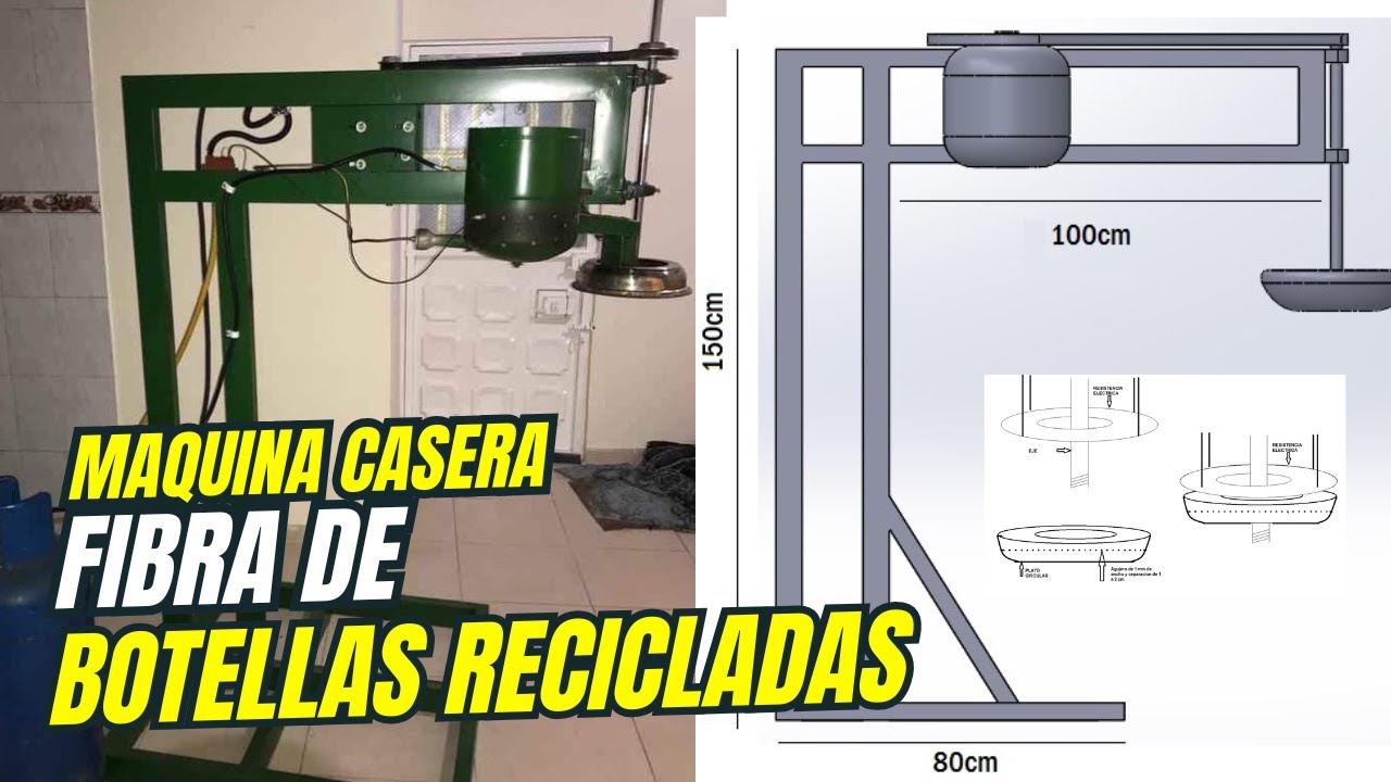 como hacer la maquina para hacer fibra de botellas de plastico pet