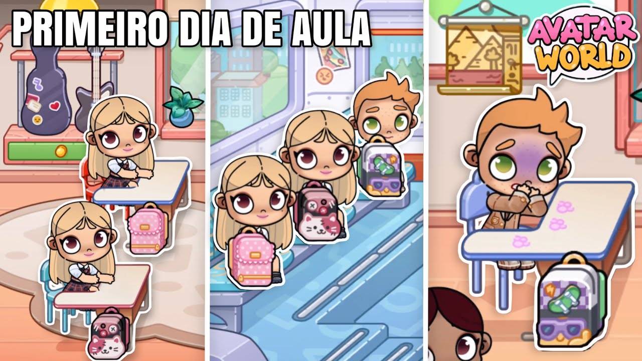 ROTINA PRIMEIRO DIA DE AULA DAS CRIANÇAS 📚🏫 (Avatar World)