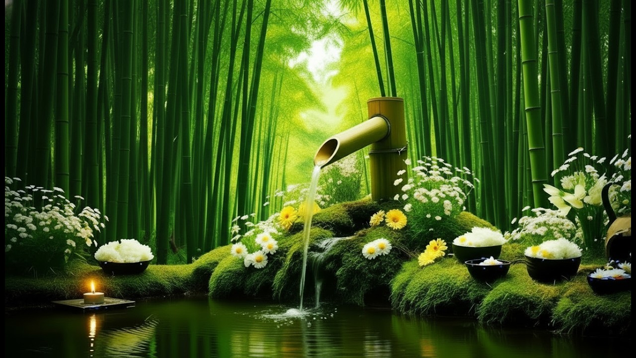 Healing Piano with Soothing Water Sounds 🌿 Stress Relief, Deep Sleeping and Study Music