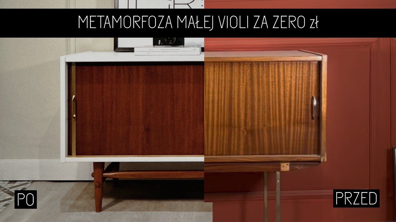 Metamorfoza ZERO WASTE komody PRL - MAŁA VIOLA / jak zrobić ją samemu