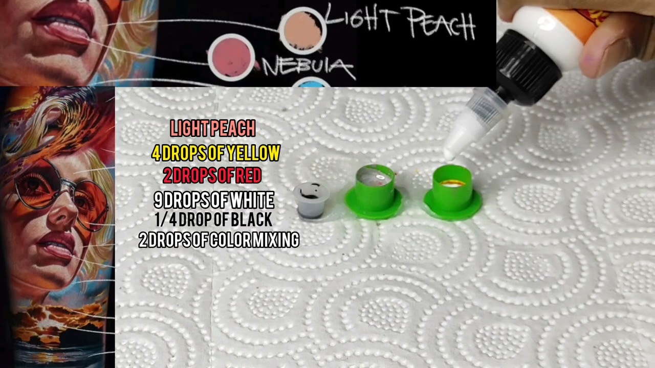 skin tone tattoo ink mixing