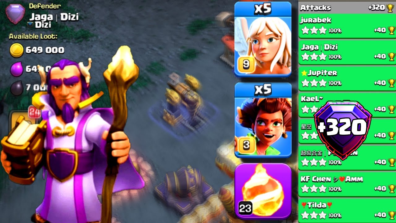 +320🔴New FIREBALL ROOT RIDER TRICK Crushes BASES In Legend League🔴Best TH16 Attack Strategy.
