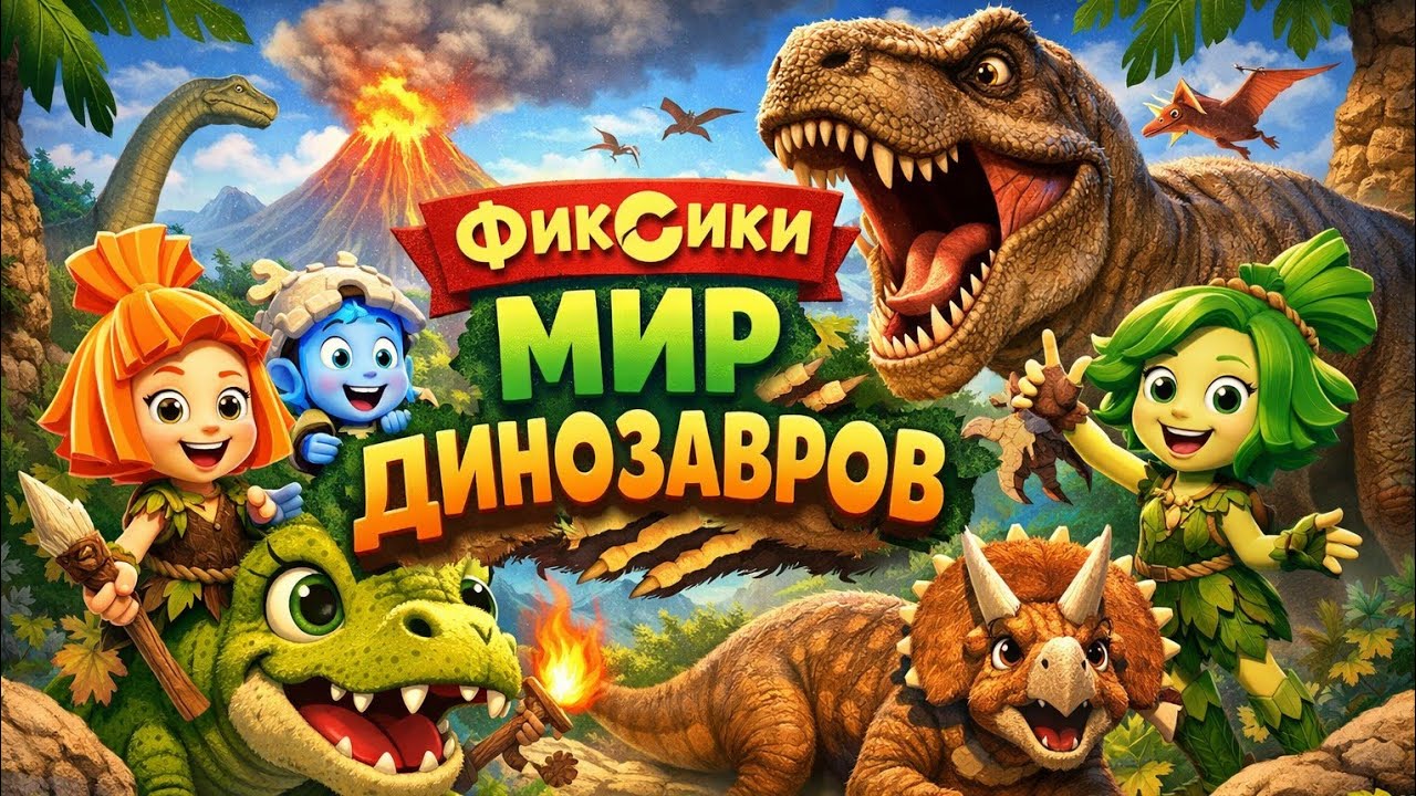Фиксики | Мир Динозавров | Трицератопс 