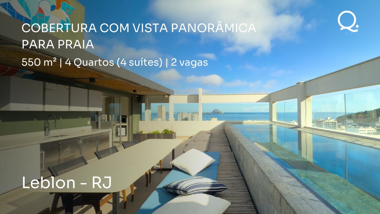 COBERTURA COM VISTA PANORÂMICA PARA A PRAIA | 550 m² | QUITERIA IMÓVEIS BOUTIQUE | LEBLON | RJ