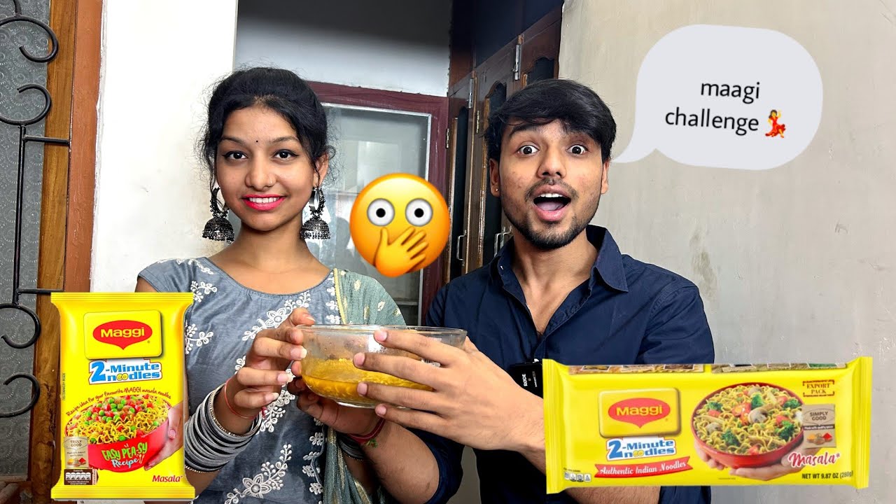Maggi challenge 🍲 abhi jain dance world vs sonal  कौन बनाएगा दोनों मै से ज्यादा अच्छी मैग्गी 😮