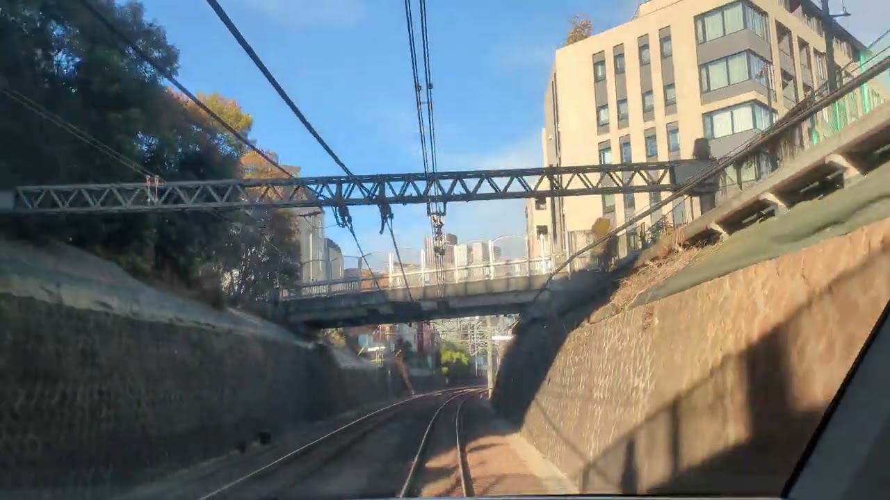 小田急ロマンスカー GSE 後面展望　新宿〜代々木上原通過後