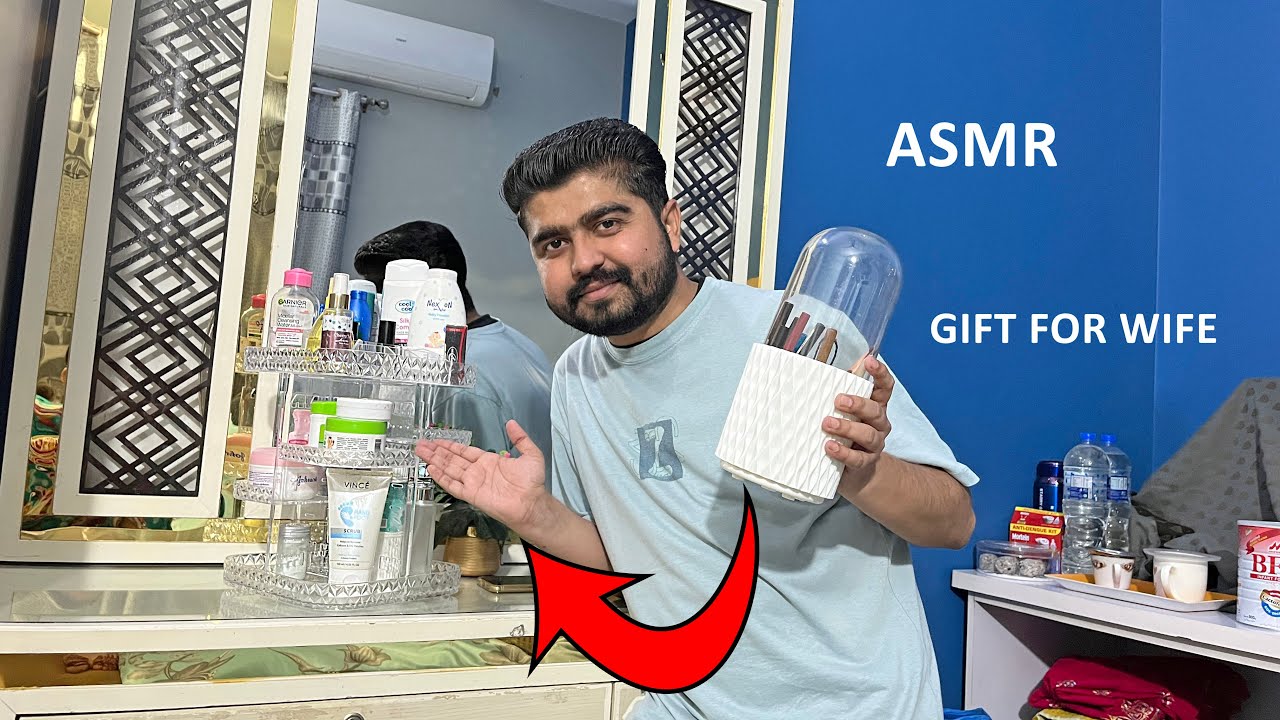 ASMR Gifting Makeup Organizers to My Wife | Soft Unboxing | sleeping Sound