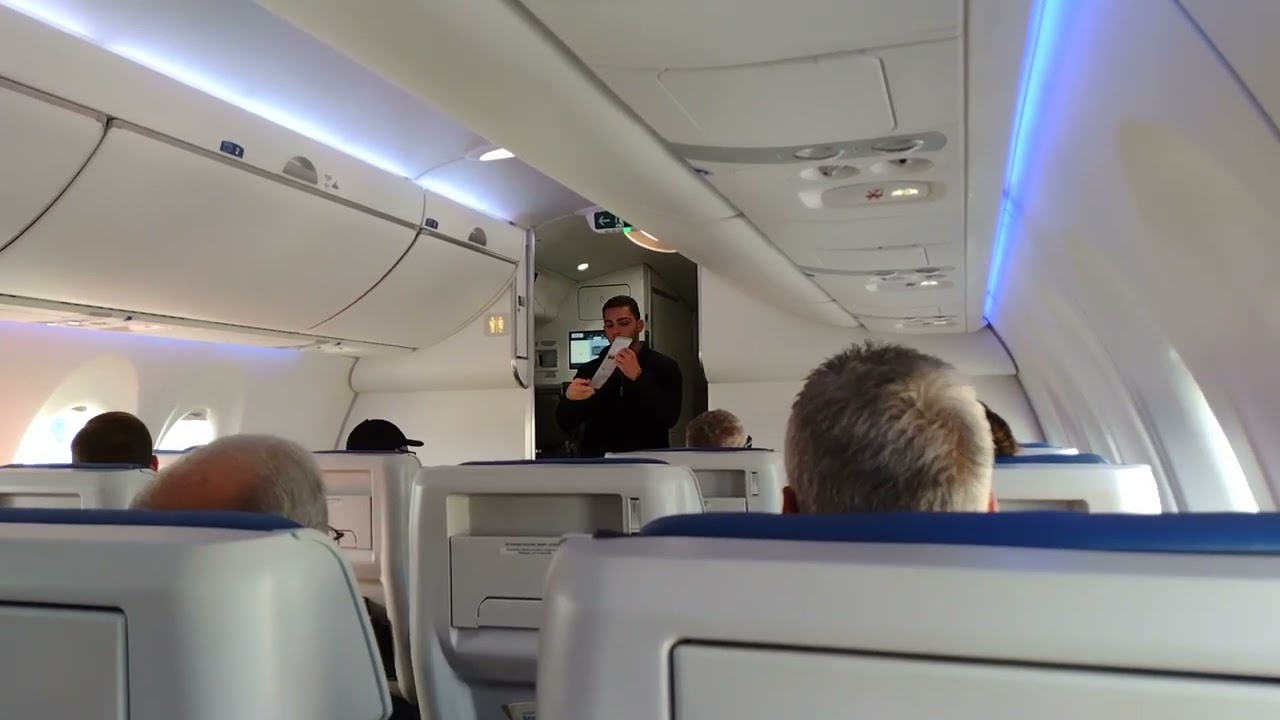 Breeze Airways safety talk before take off