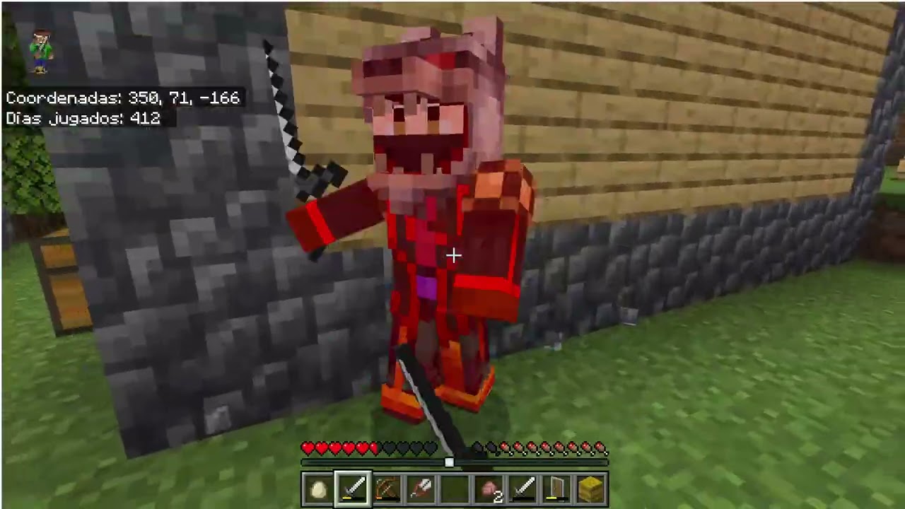 hoy juego minecraft en un pvp contra mi papa