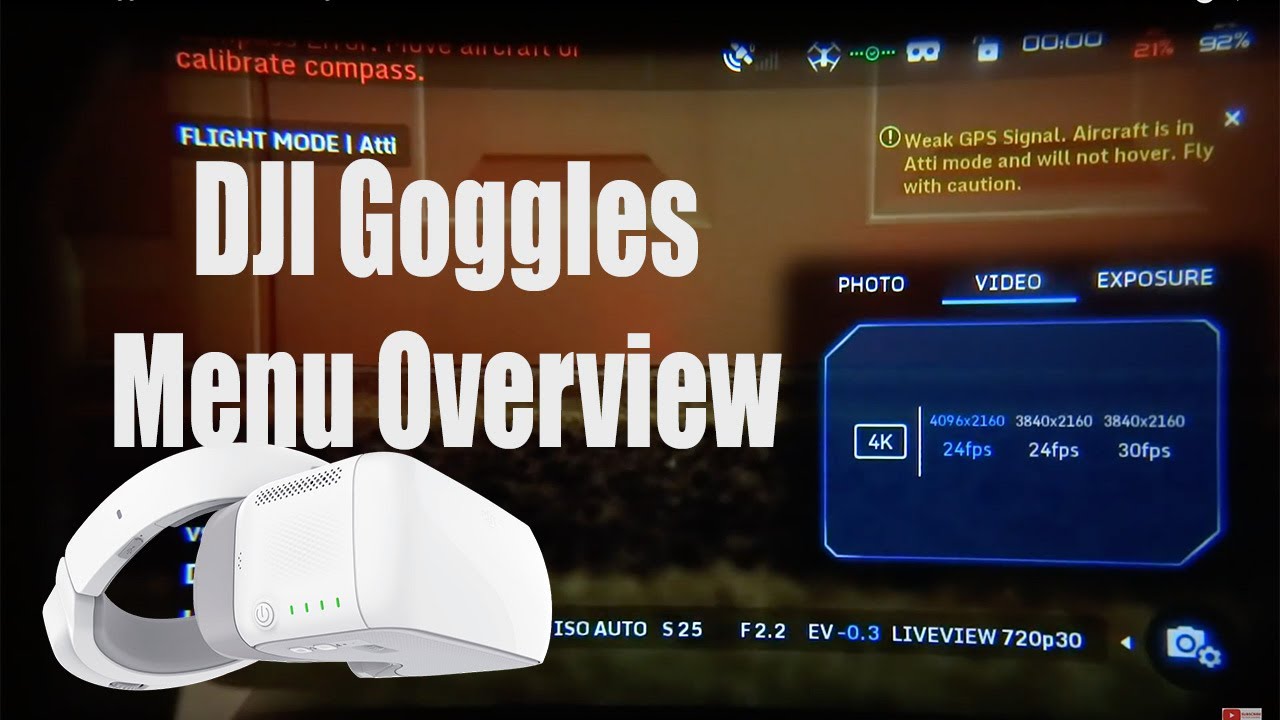 The DJI Goggles Menu Walk Though and Info Review