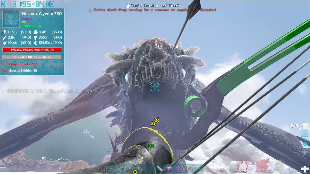 Catching a Necrotic Wyvren (ARK Primal Fear Modded)