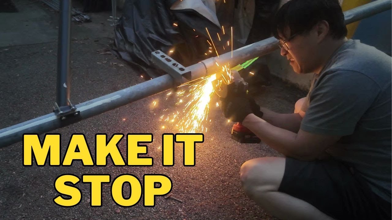 Angle grinding my life away. Storm clean up (Post Hack)
