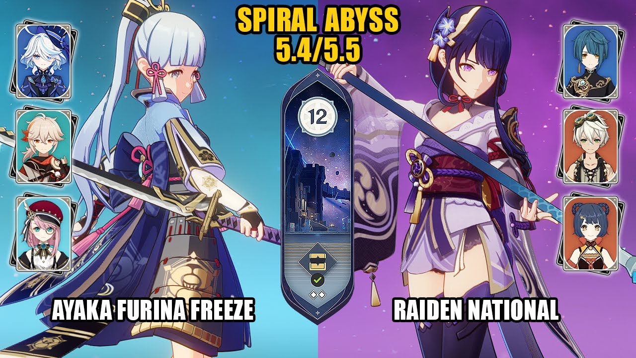 Ayaka Furina Freeze & Raiden National | NEW Spiral Abyss 5.4 | Genshin Impact