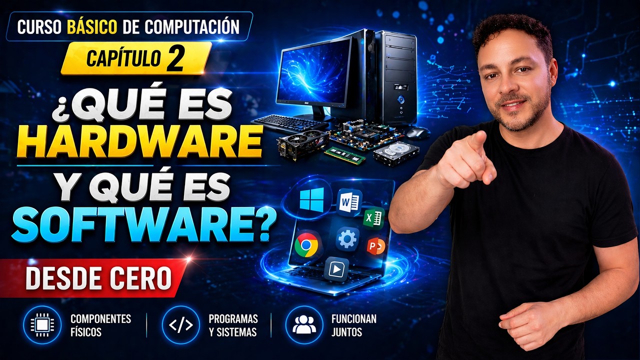 &iquest;Qu&eacute; es Hardware y Software? | Explicado para Principiantes 🧠📚| Curso B&aacute;sico de Computaci&oacute;n