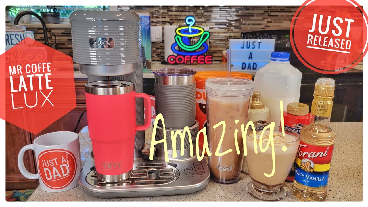 Review Mr. Coffee 4 in 1 Latte Lux Iced Coffee Hot Coffee Maker with Milk Frother   I LOVE IT!!!!