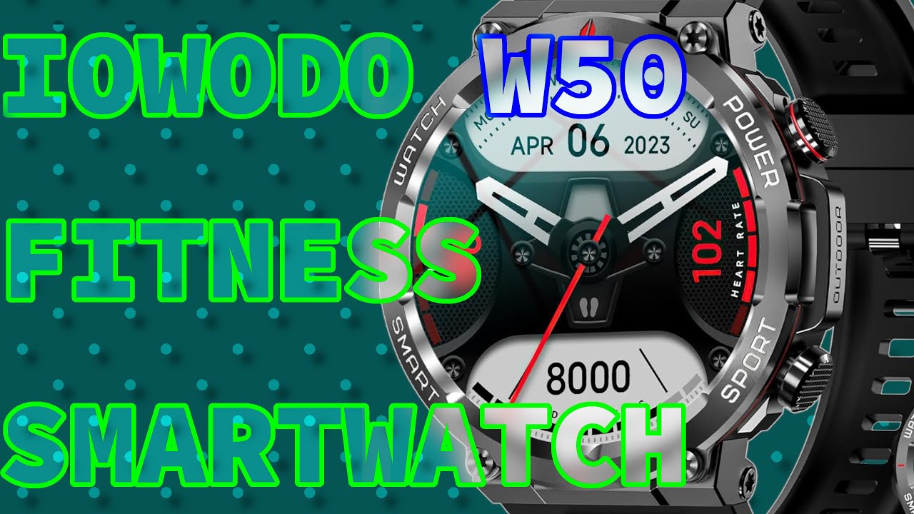 IOWODO W50 Smart Watch, Fitness Watch Bluetooth Calling Smartwatch SpO2 Heart Rate Sleep Monitor