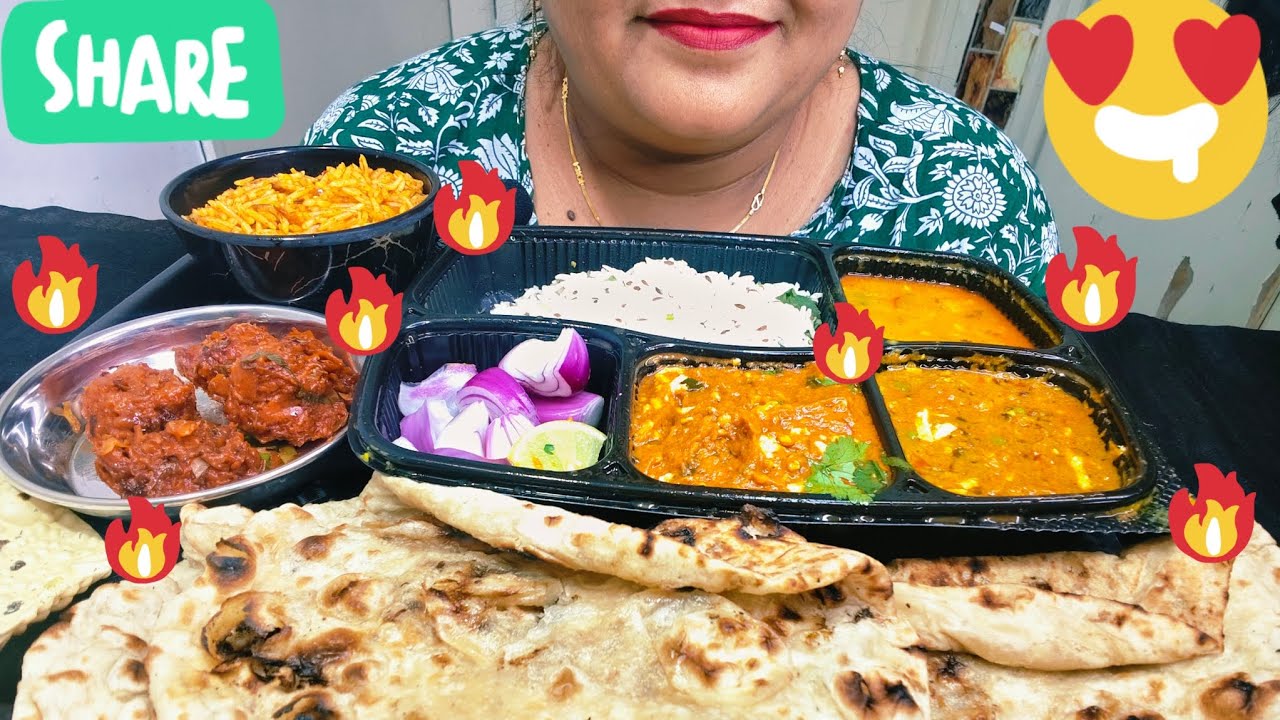 ASMR: EATING FIX THALI🔥#asmr#mukbang 