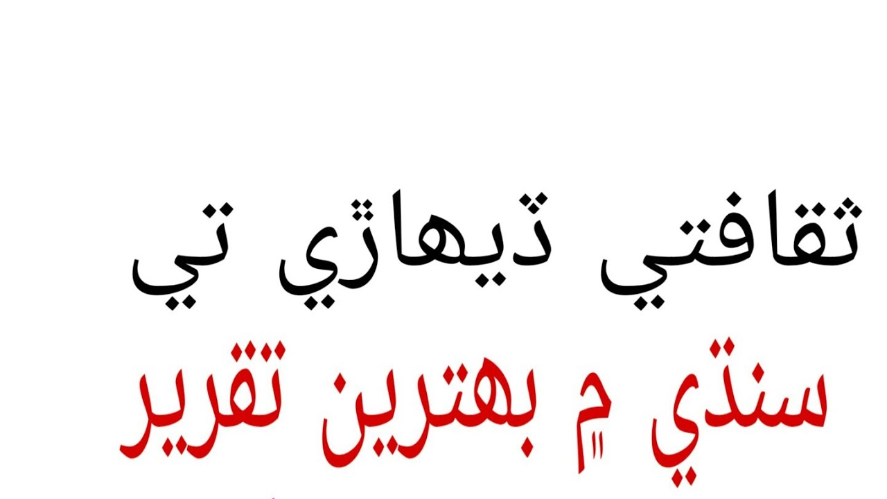 Best sindhi speech on Culture Manzar Ali Wassan