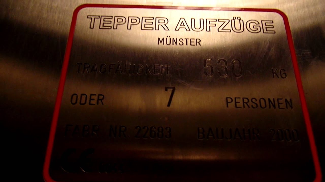 2000 Tepper traction elevator in Bochum, Germany