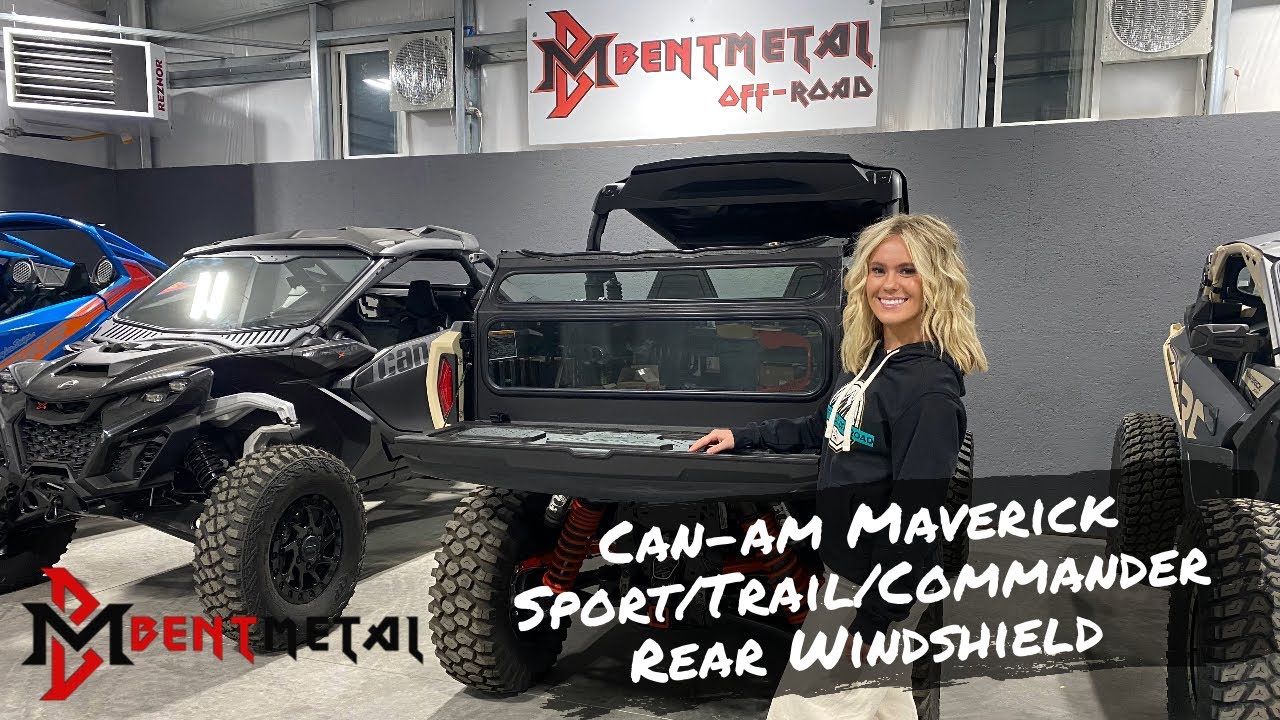 Изогнутое металлическое заднее ветровое стекло для внедорожников Can-Am Maverick Sport/Trail/Comm...