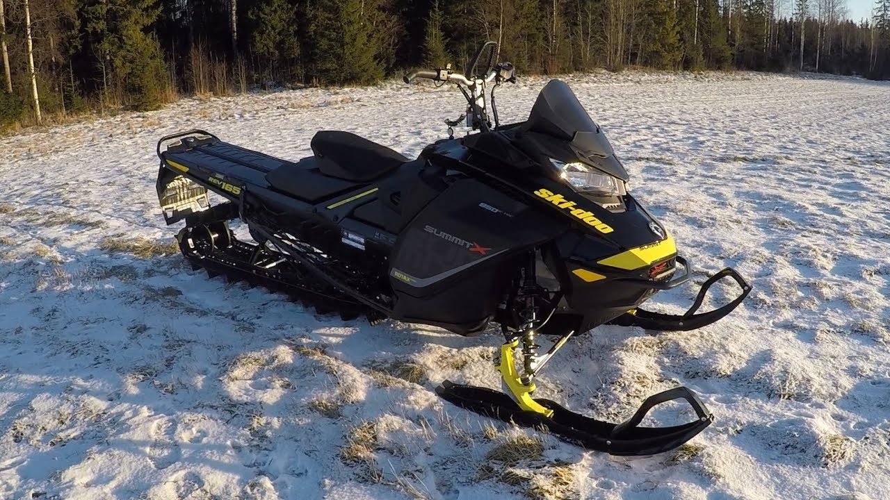 Skidoo Summit X 165 850 E-TEC Shot 2018 - full walkaround and functions