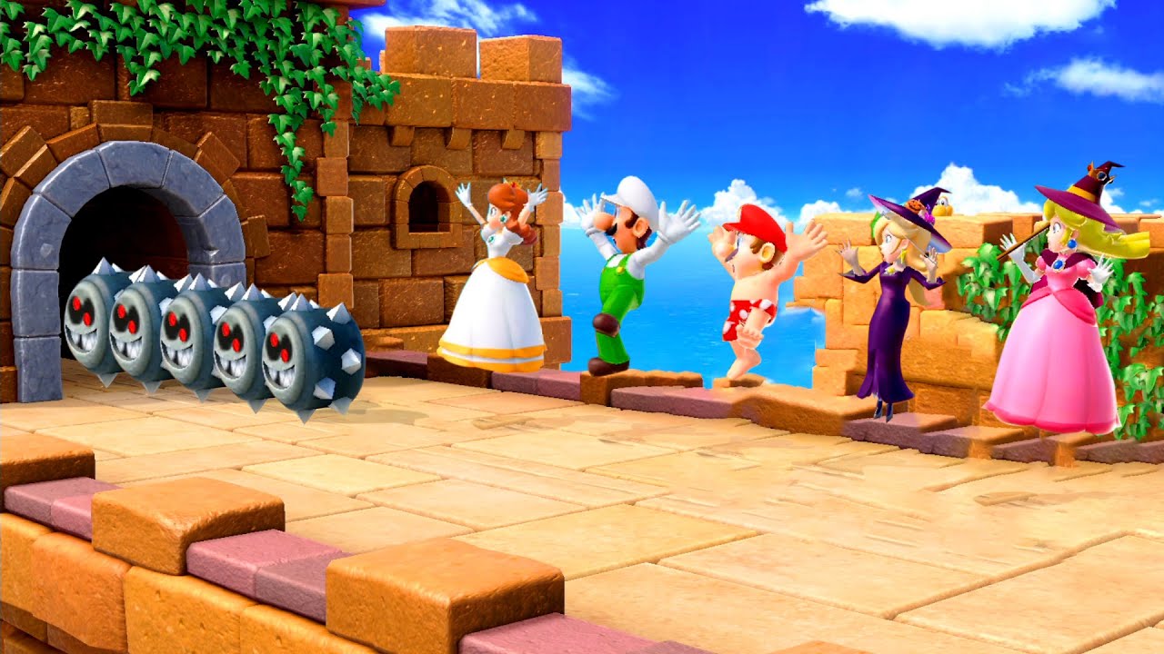 【マリオパーティスーパースターズ】ミニゲームロゼッタVsピーチVsワルイージVsテレサ(COM最強 たつじん)