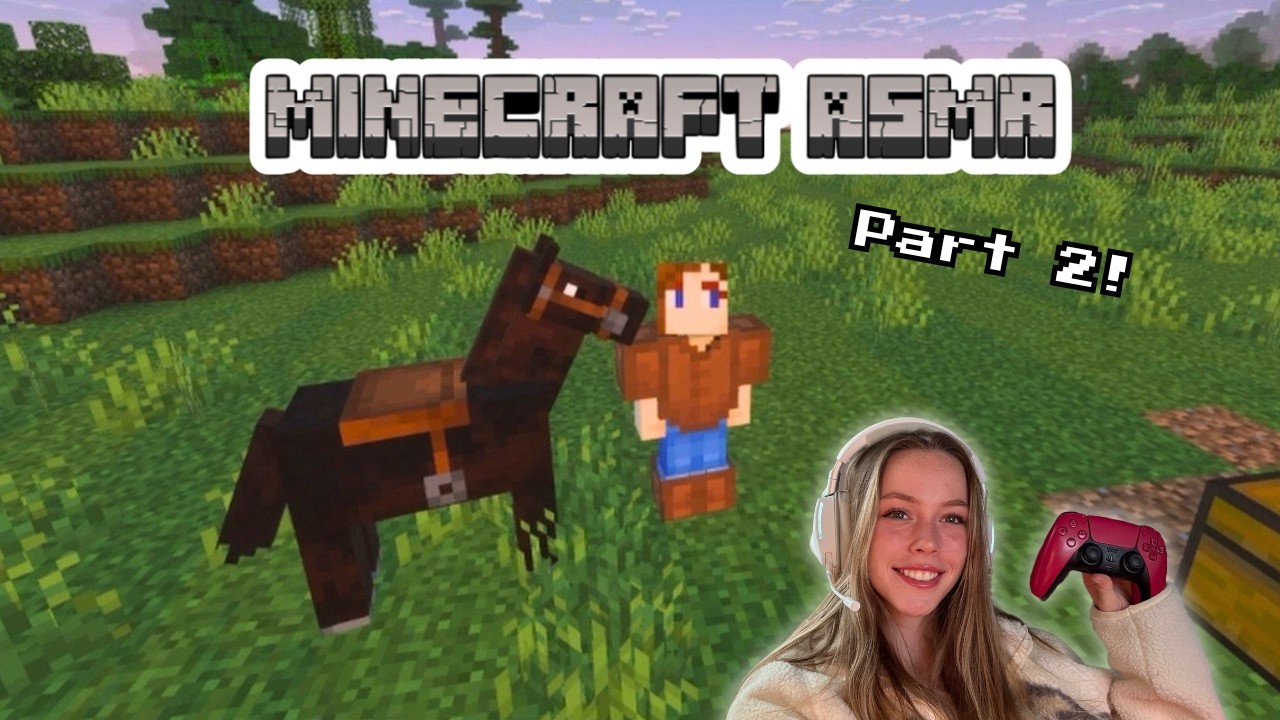 ASMR | Cozy Minecraft Gameplay⛏️(Part 2) | controller clicking, whispers