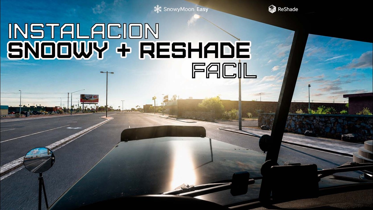ATS Y ETS 1.57 snoowy moon + reshade + PNG 2.0 GRAPHICS