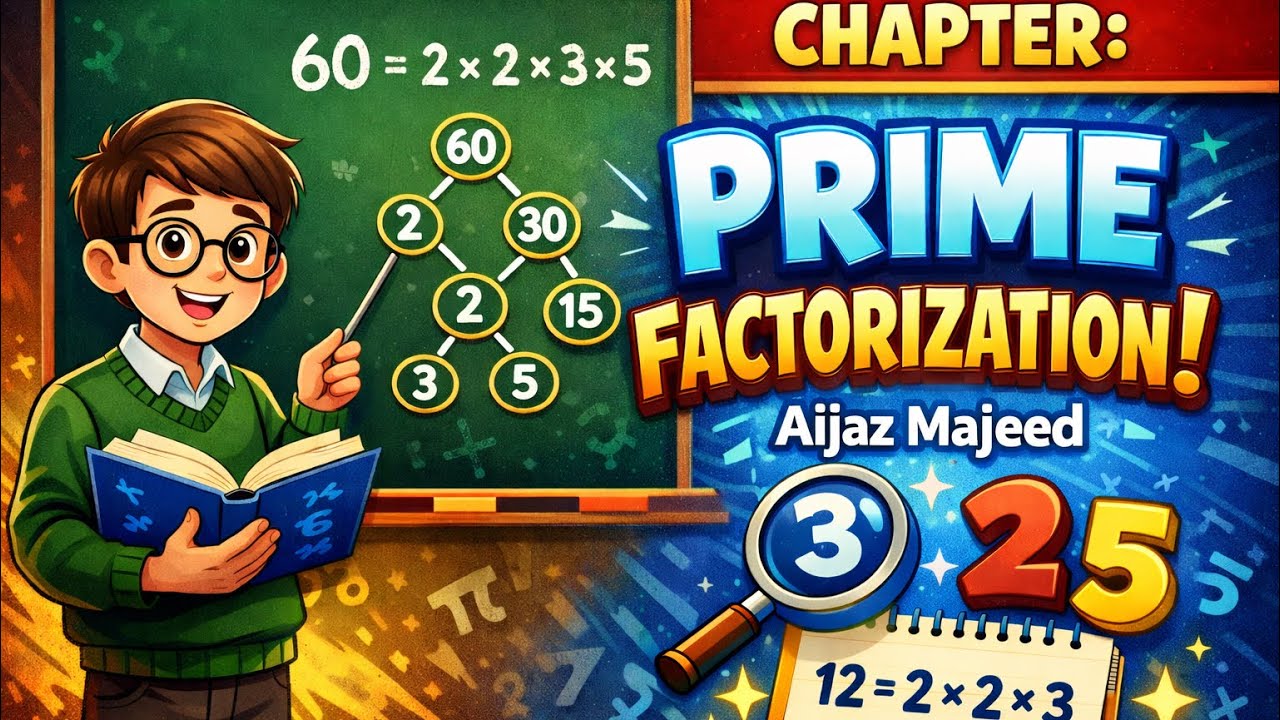 Prime Factorization Method correctly explained By Aijaz Majeed…
