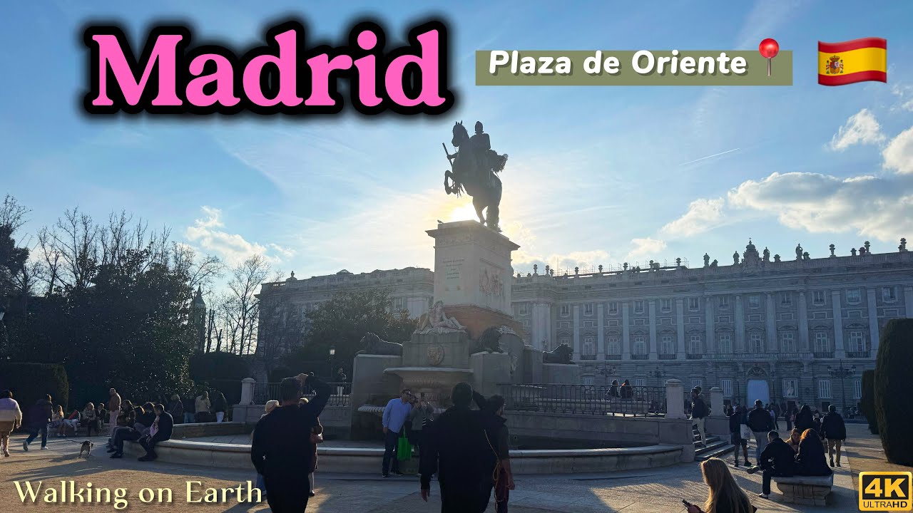 Exploring Plaza de Oriente Madrid 🇪🇸 Royal Palace Area Walk | Madrid Walking Tour (4K/60fps) 🇪🇸