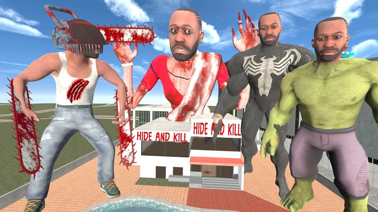 Franklin Play Hide And Kill With All New Clon In Indian Bike Driving 3d