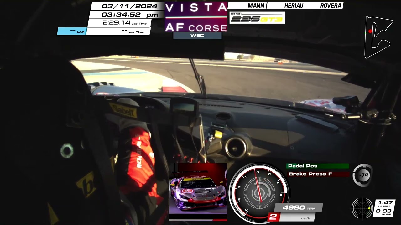 Mahaveer Raghunathan Onboard lap of the Bahrain international circuit in the Ferrari 296 LMGT3