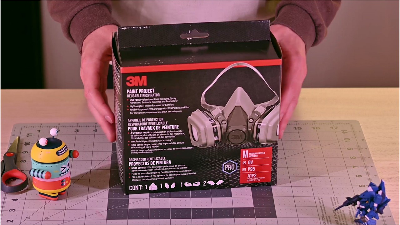 3M OV P95 Paint Project Reusable Respirator, Size Medium - Unboxing