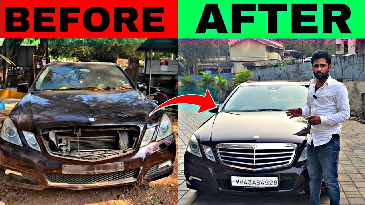 🚗 Mercedes E350 Full Denting & Painting Restoration – Complete Process