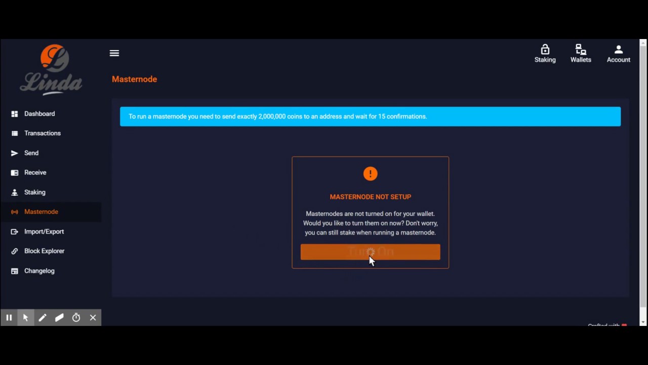 Linda Coin 1 Button Masternode! :-)