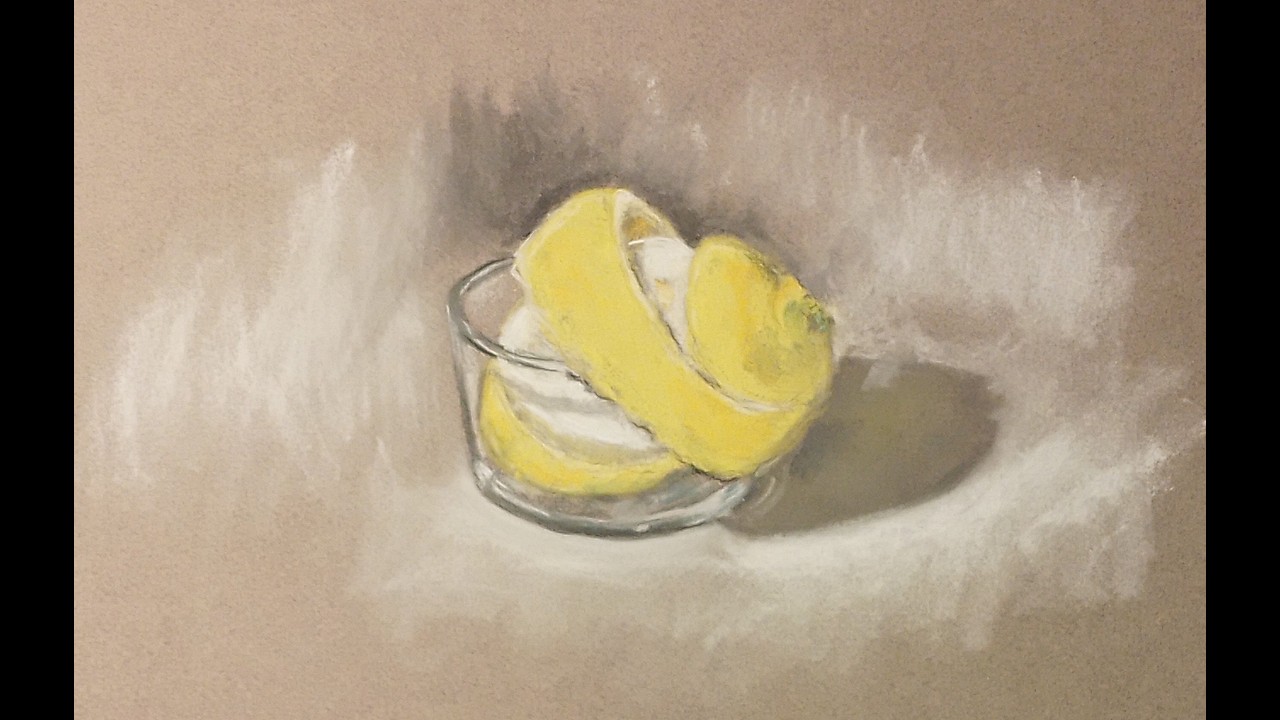 Let's draw a #lemon with softpastels and pastel pencils. Drawing tutorial for beginners. #drawwithme
