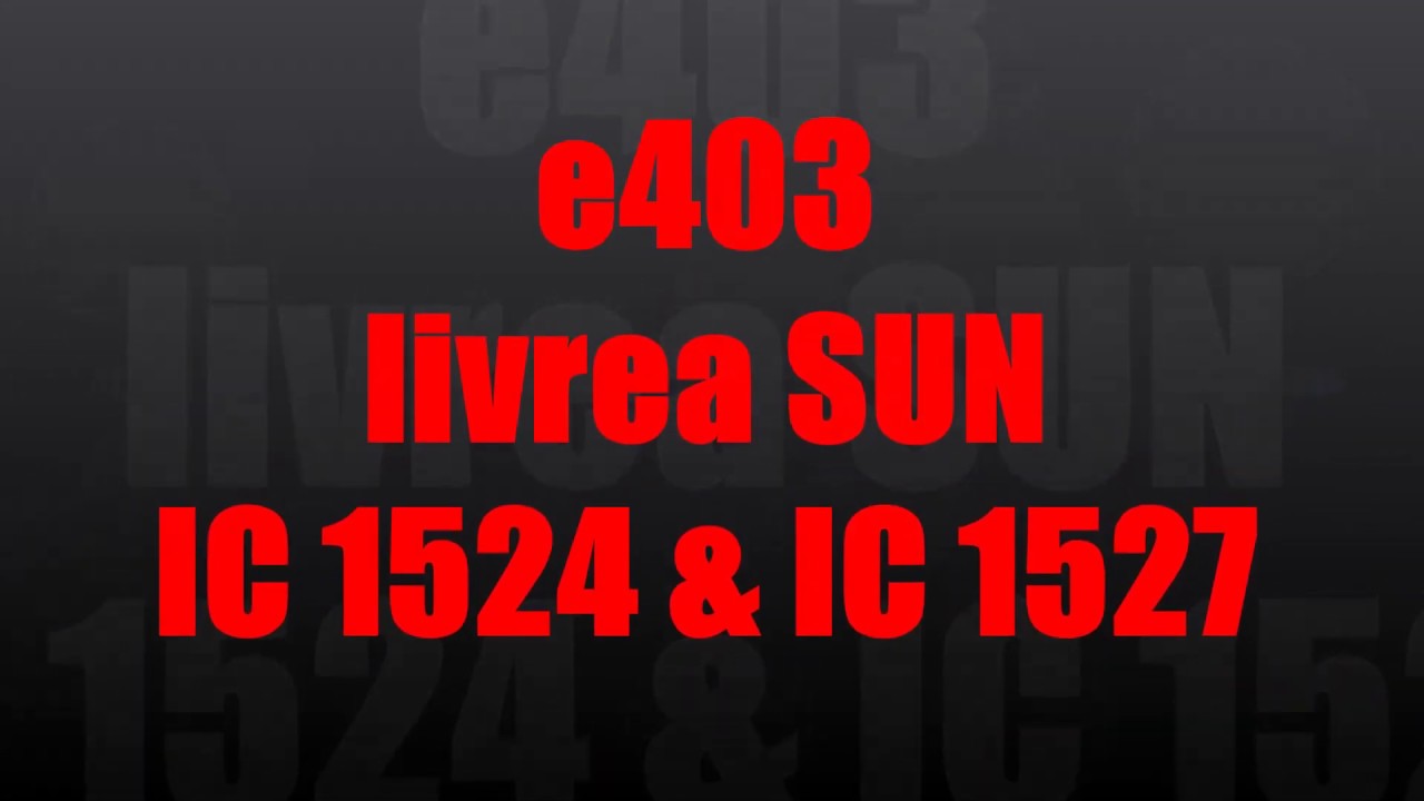 IC 1524 & IC 1527 DI E403 SUN!! VELOCI IN RETTILINEO!!