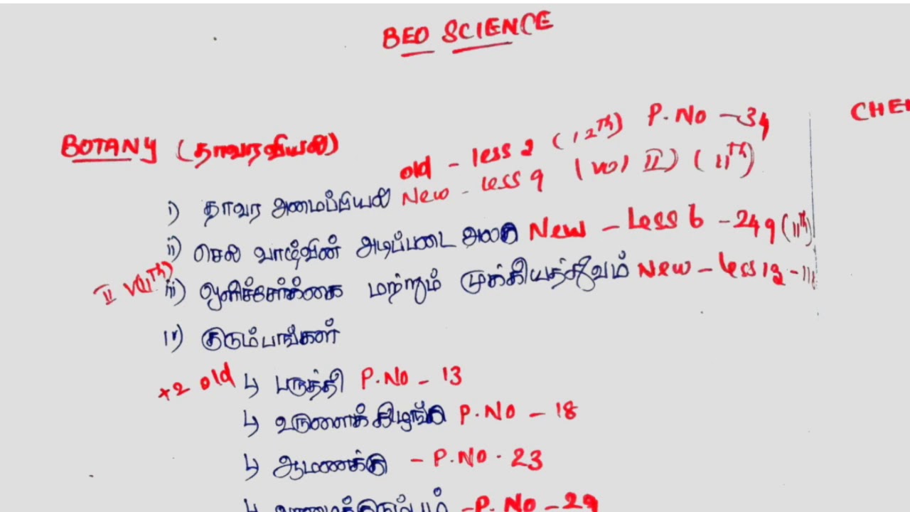 TRB BEO SCIENCE/ BOTANY where do study
