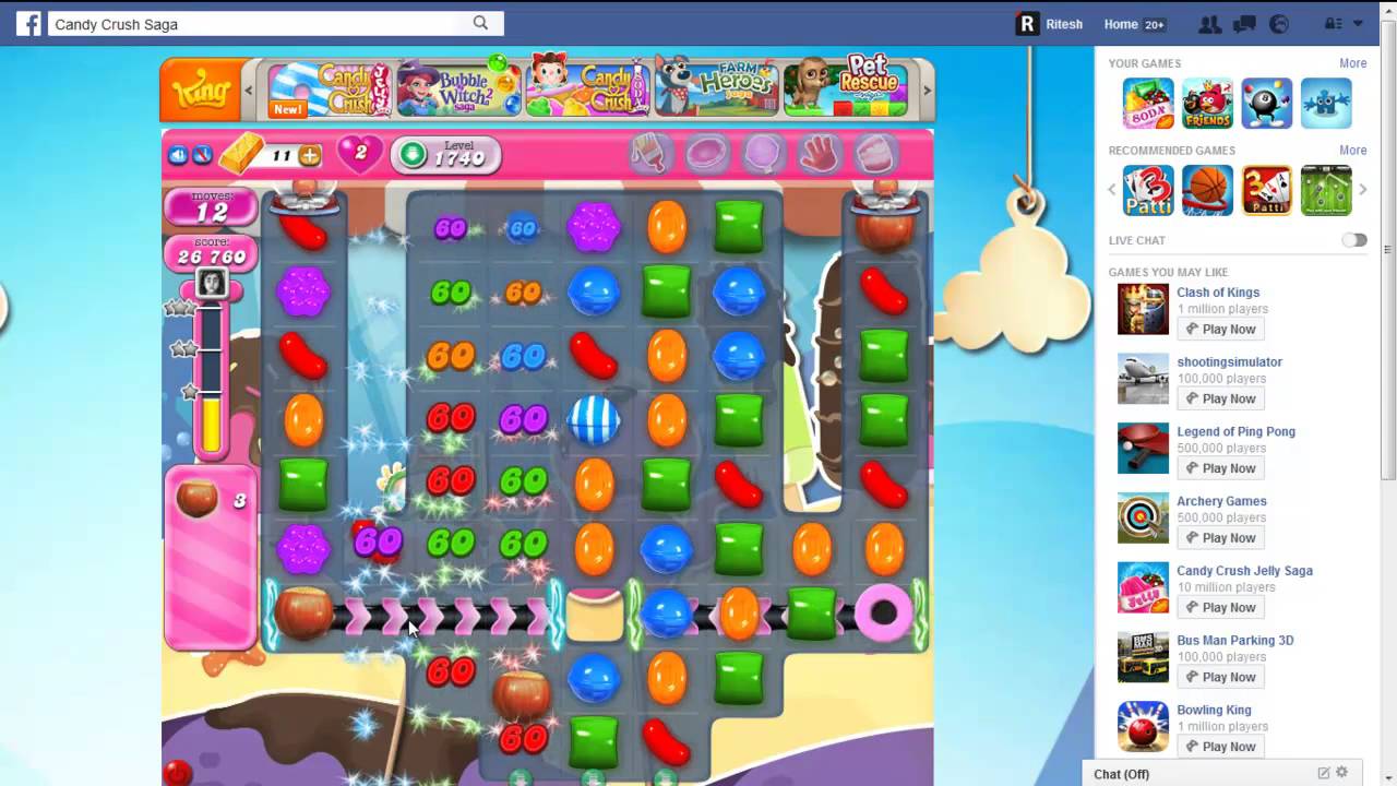 Candy Crush 1740 Hard Level Coconut Wheel