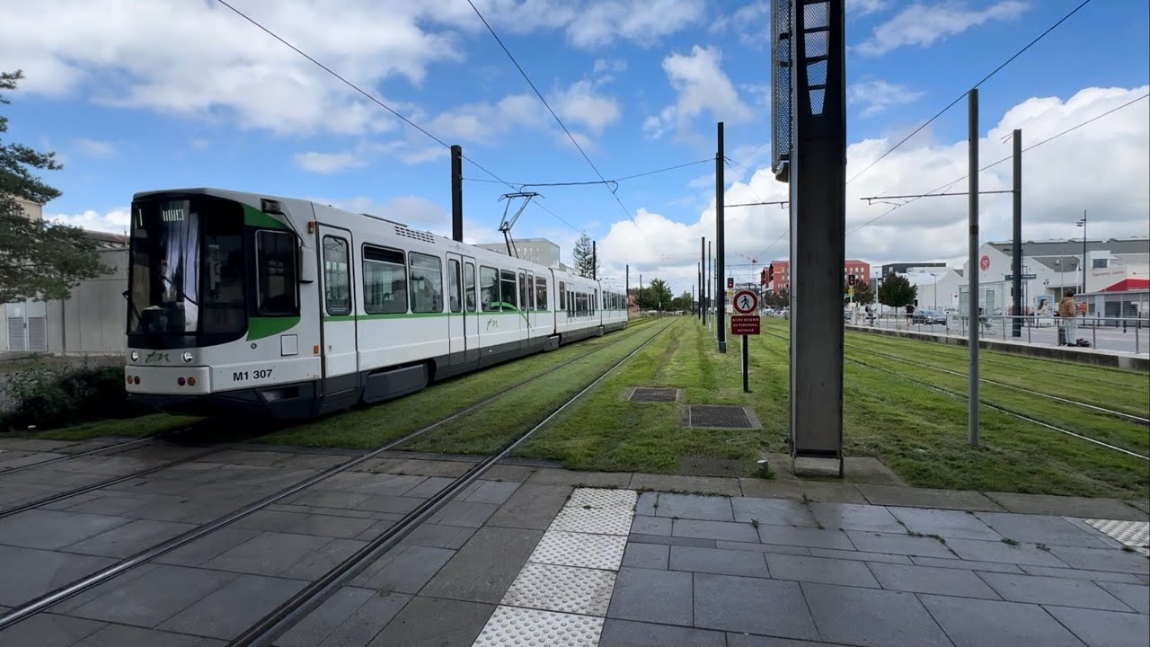 Tramway de Nantes : Ligne 1 - TFS | Voyage de la gare de Nantes à Haluchère Batignolles Beaujoire