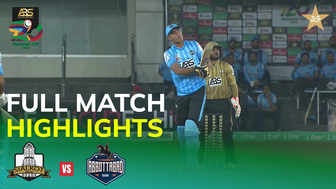 Full Highlights | Sialkot Region vs Abbottabad Region | ABS Developers National T20 Cup 2026 | MZA1H