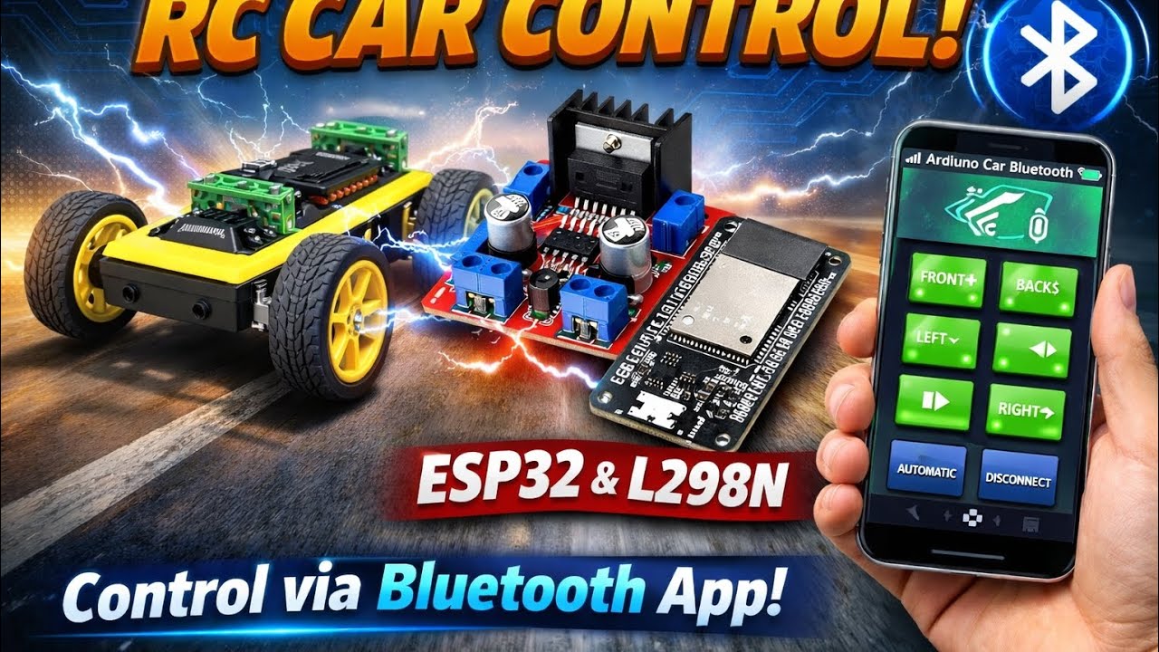 Control an RC Car with Your Phone (ESP32 Bluetooth)