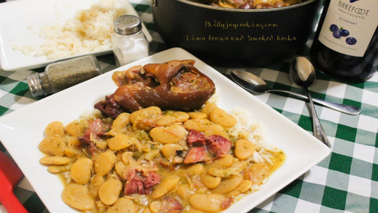 Душевная еда: фасоль Лима и копчёные свиные рульки: как приготовить вкусную фасоль Лима с свиными...