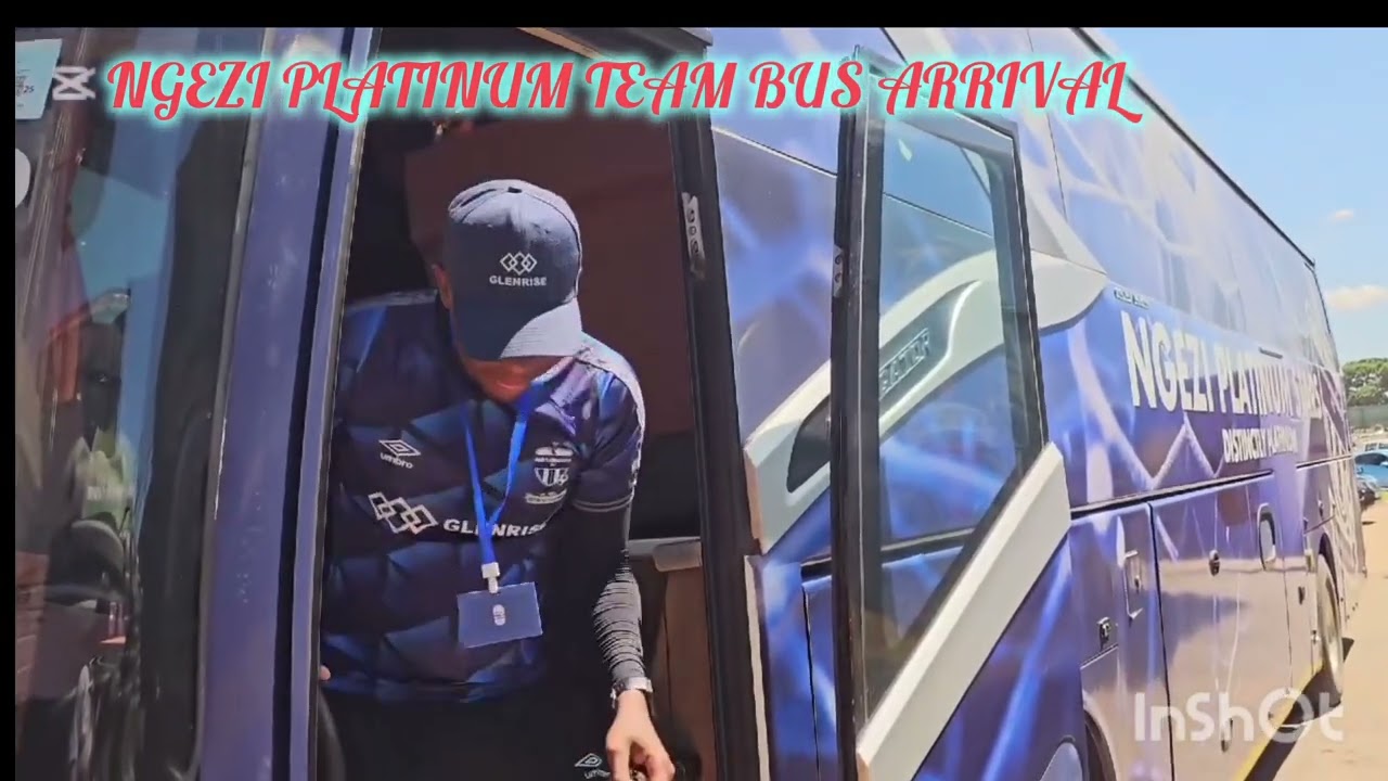 Ngezi Platinum FC arriving at Rufaro stadium