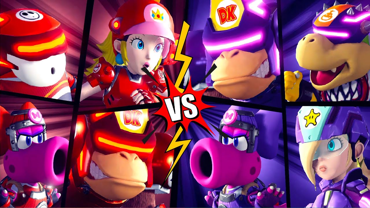 Team Peach vs Team Donkey Kong: Mario Strikers Battle League Football Showdown