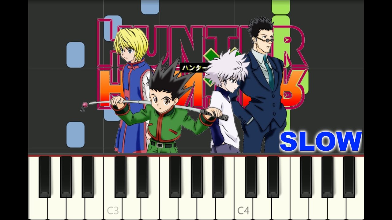 SLOW HARD piano tutorial "HUNTING FOR YOUR DREAM" Hunter X Hunter ending 2, with free sheet music