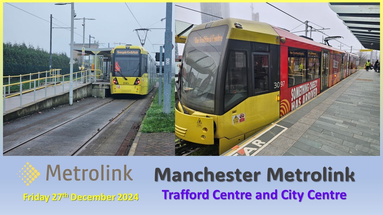 697 - Manchester Metrolink: Trafford Centre and City Centre on Friday 27th December 2024