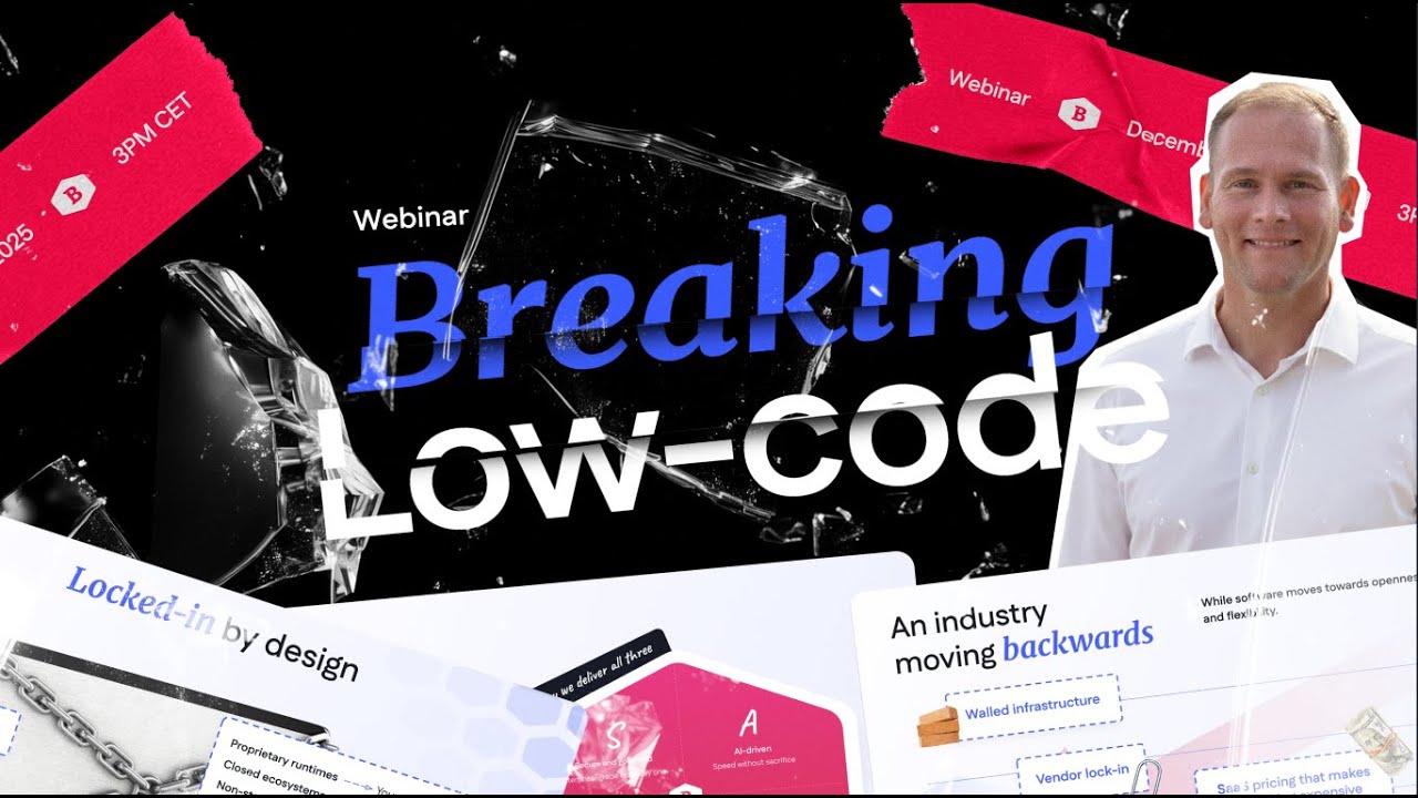 Webinar | Betty Blocks breaks Low-code: The end of vendor lock-in as we know it.
