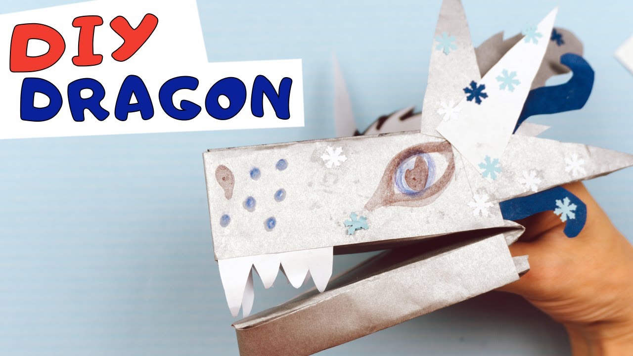 Easy DIY Paper Dragon Puppet TikTok DIY Тик-Ток драконы How to make a dragon puppet